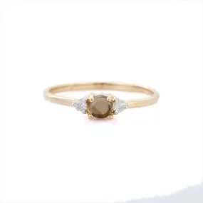 14K Yellow Gold Quartz Ring