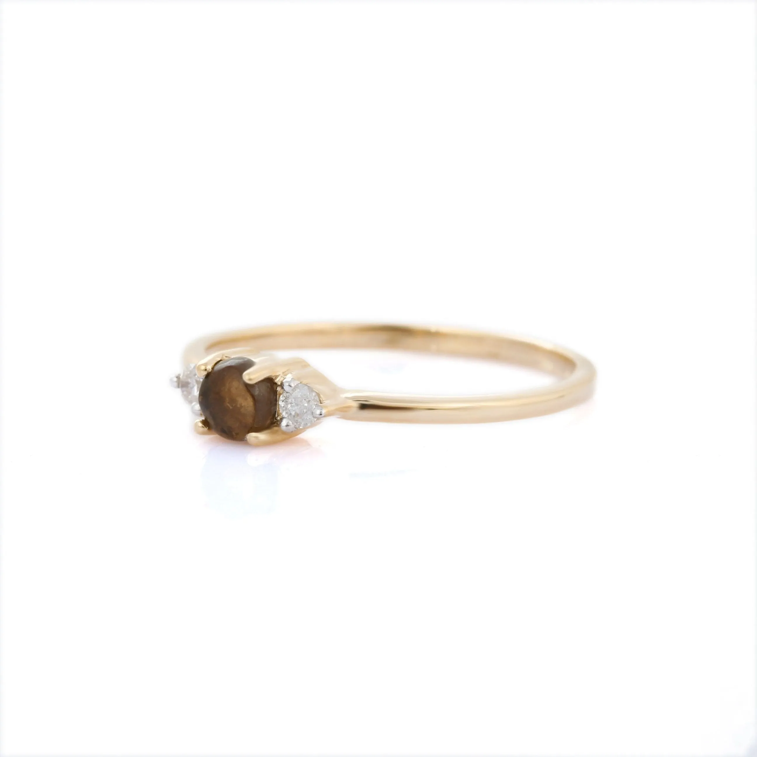 14K Yellow Gold Quartz Ring