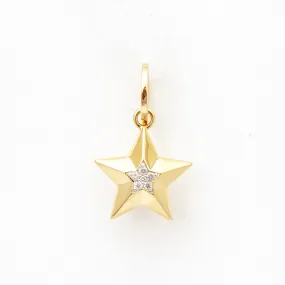 3D Diamond Star Hinged Charm