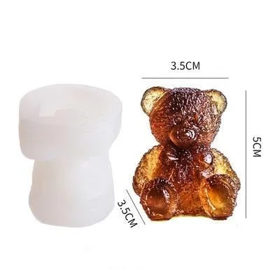 Adorable 3D Bear Silicone Dessert Molds (Set of 2)