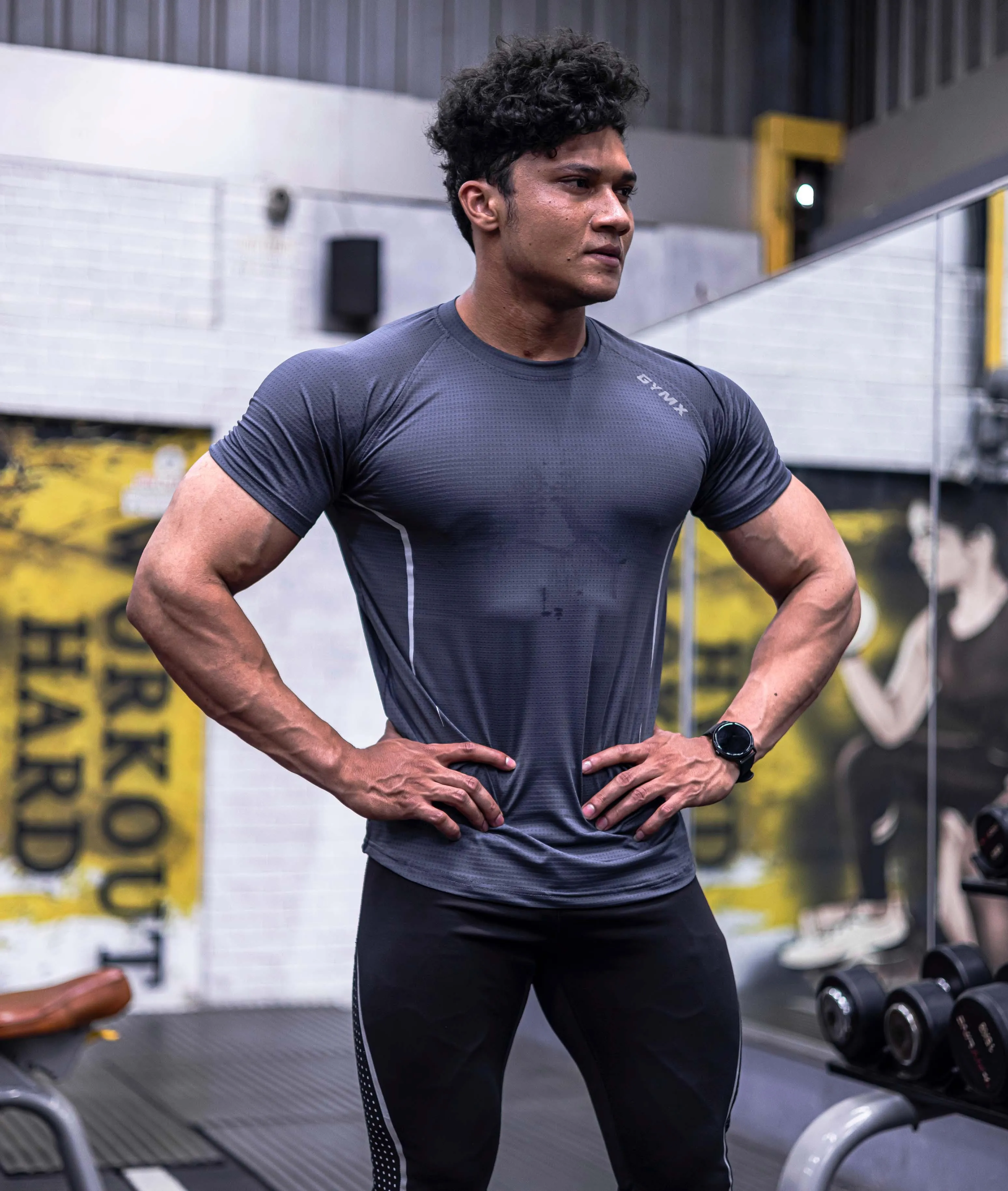 Airflow Steel Grey GymX Tee