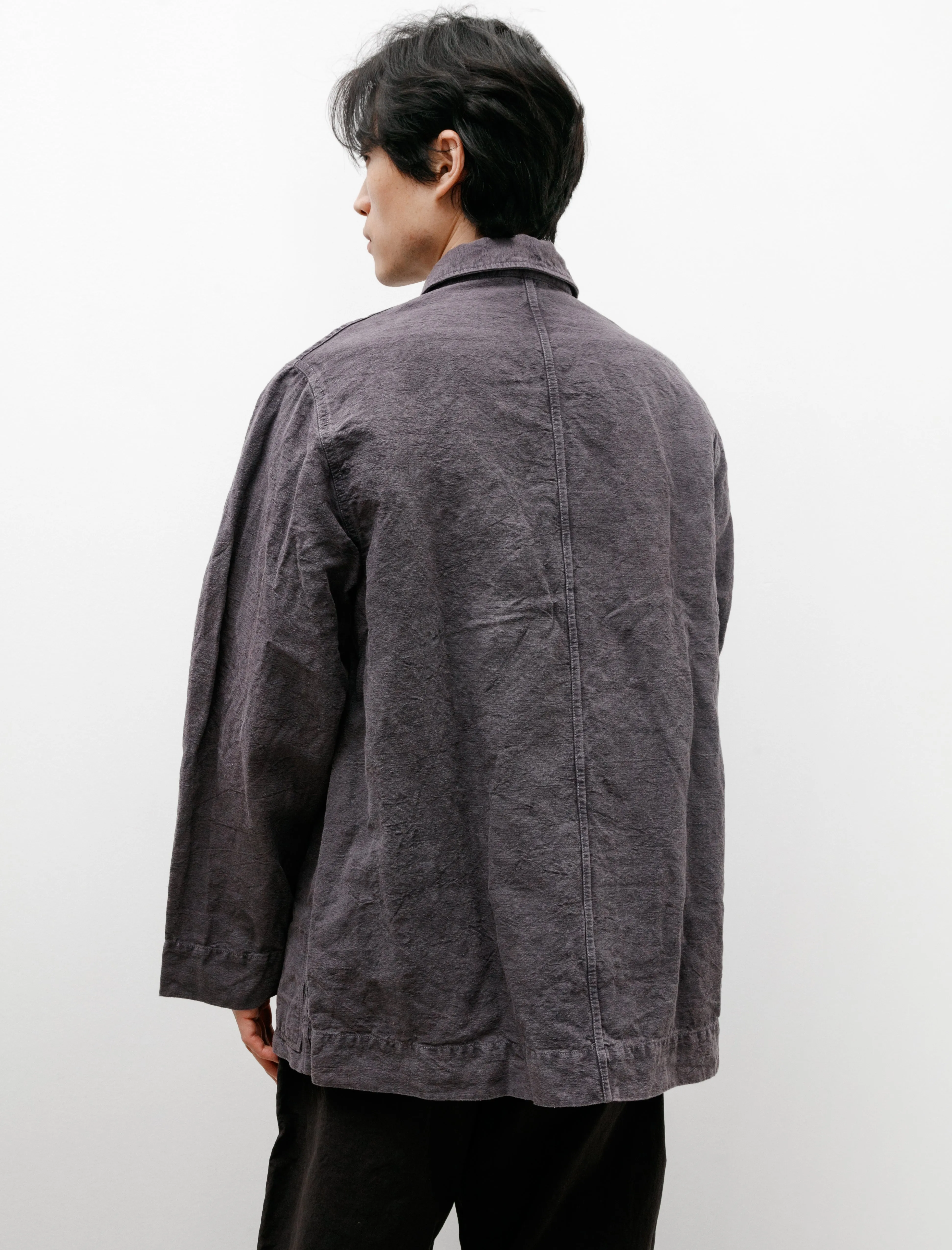 Big Jacket Vintage French Cotton Linen Anthracite