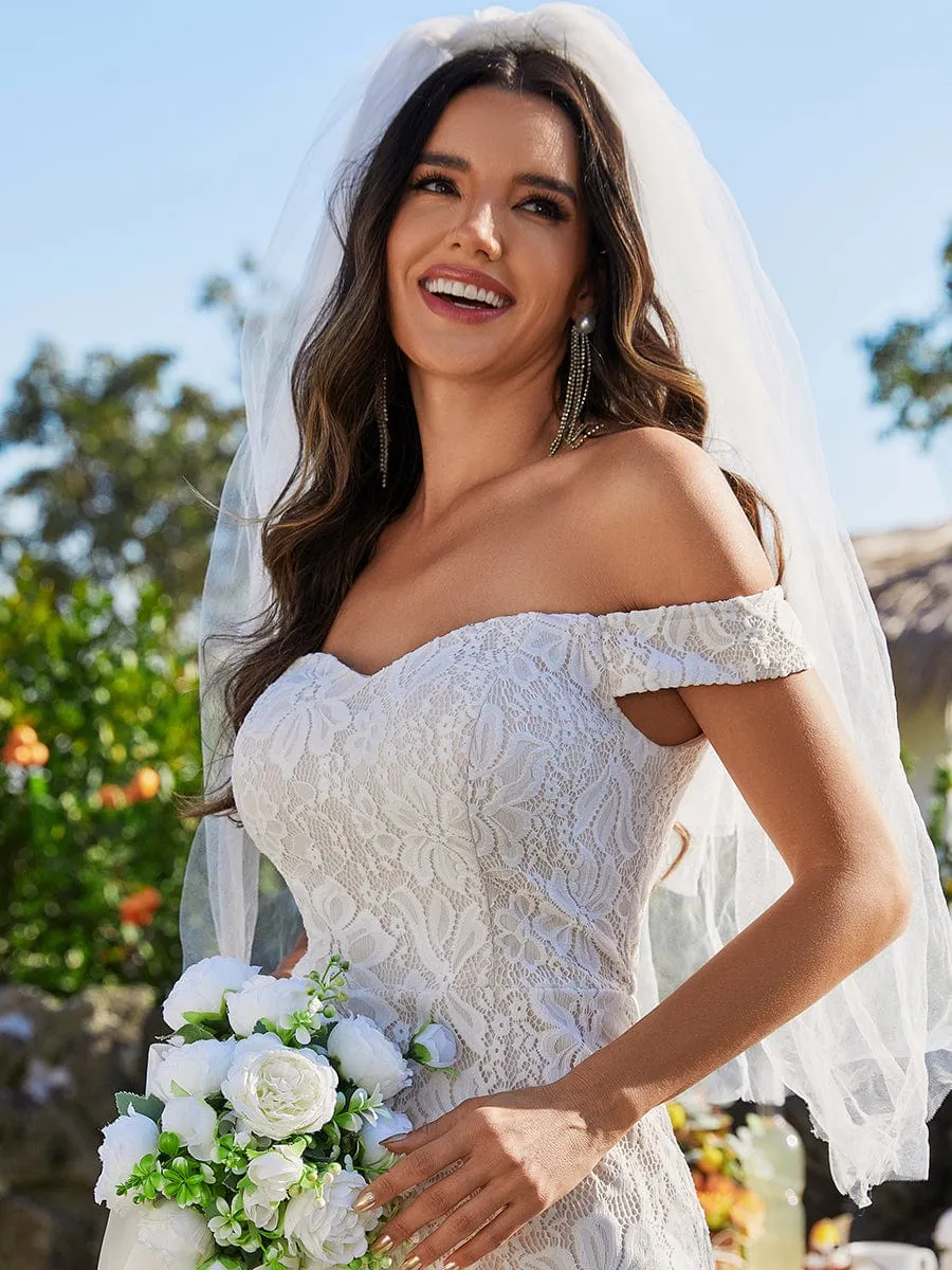 Bodycon Lace Off Shoulder Mermaid Wedding Dress