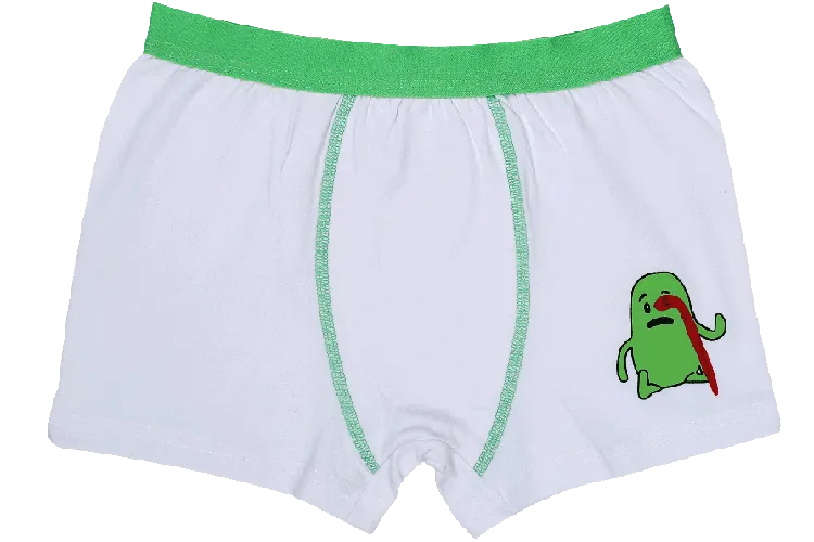 Boys Boxers c.410 White and Green