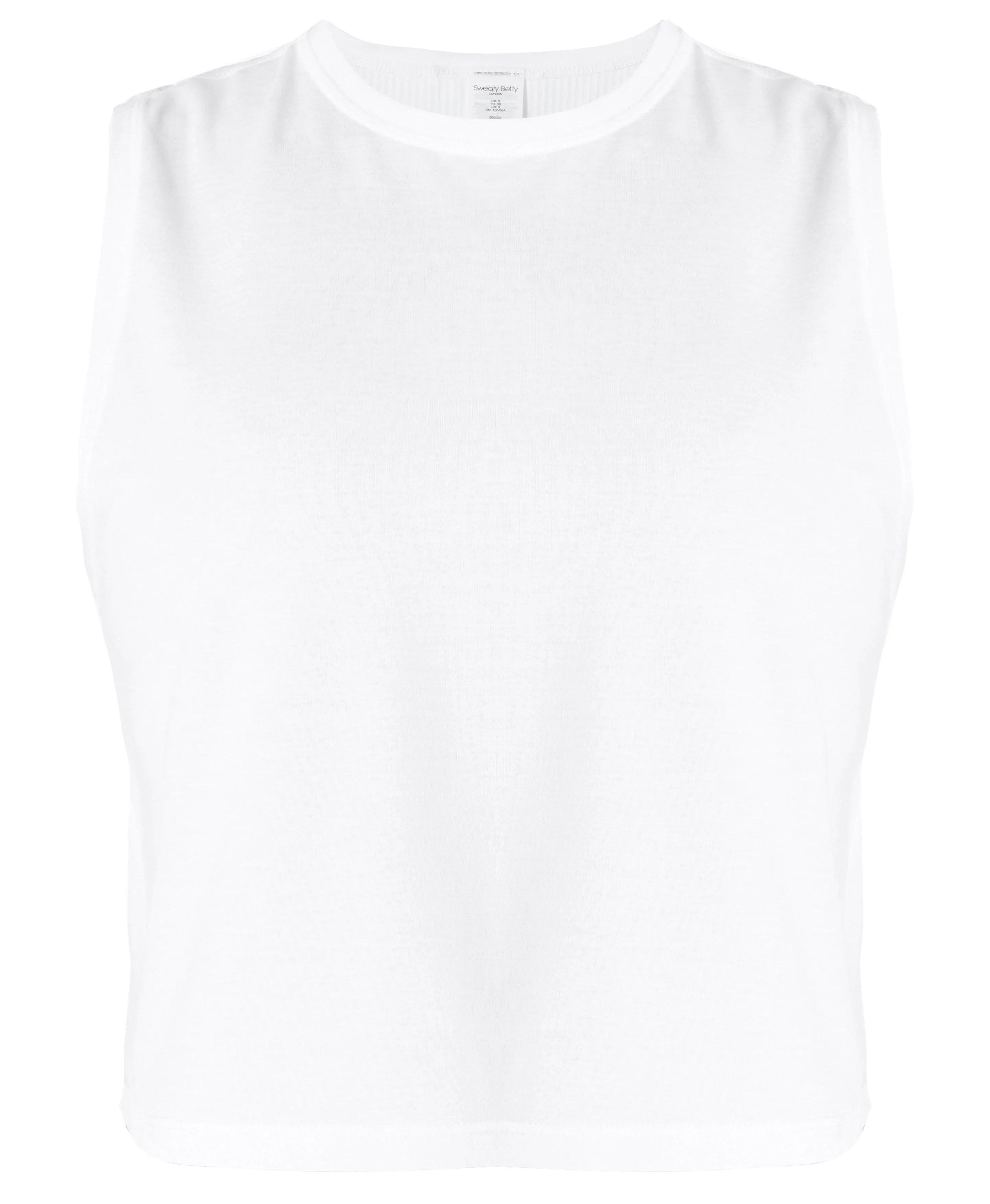 Breathe Easy Crop Muscle Tank Sb9083 White