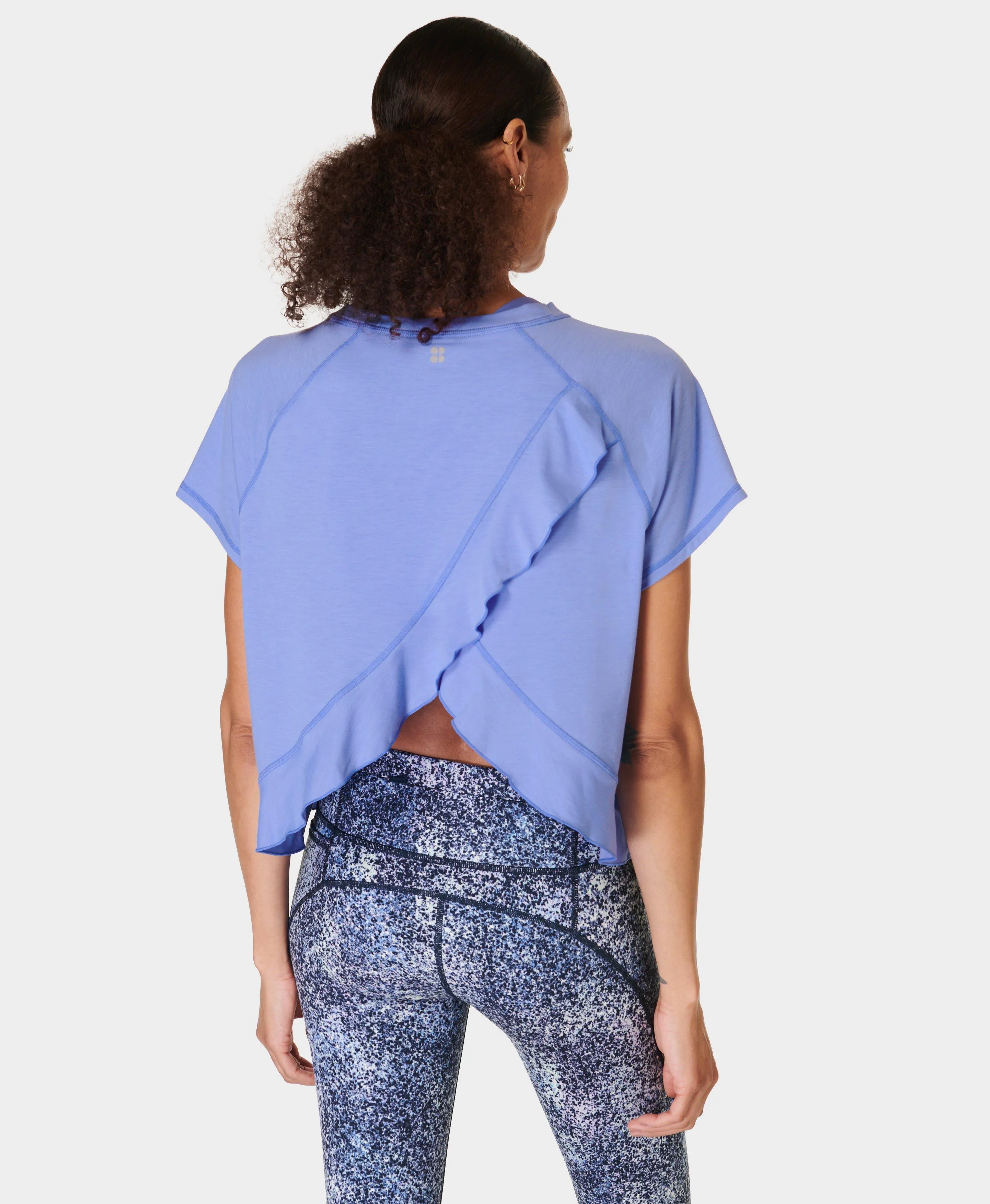 Breathe Easy Ruffle T-shirt Sb9954 Cornflower-Blue