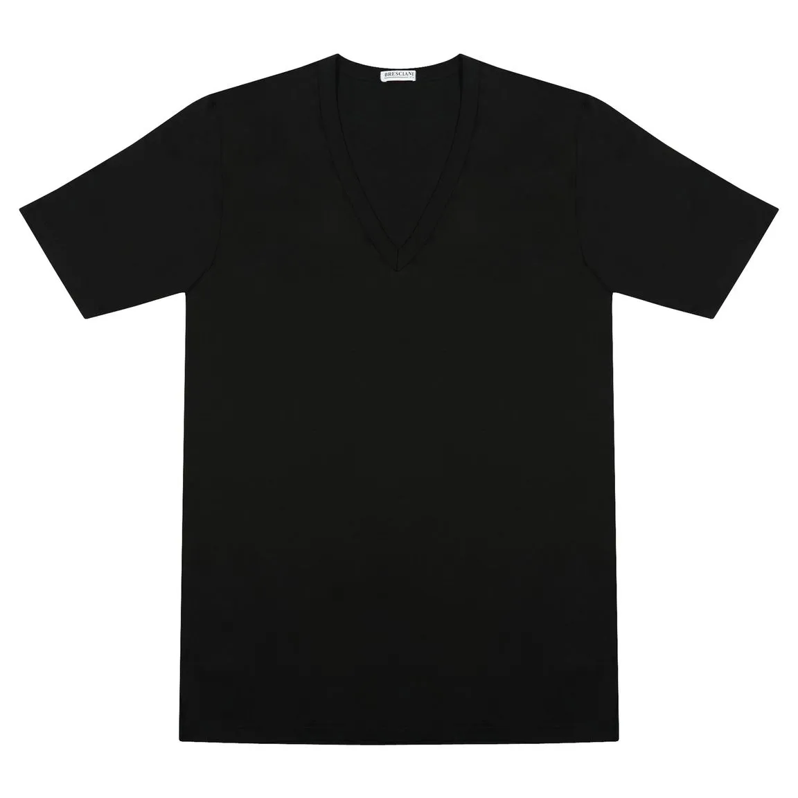 Bresciani Black V-Neck T-Shirt