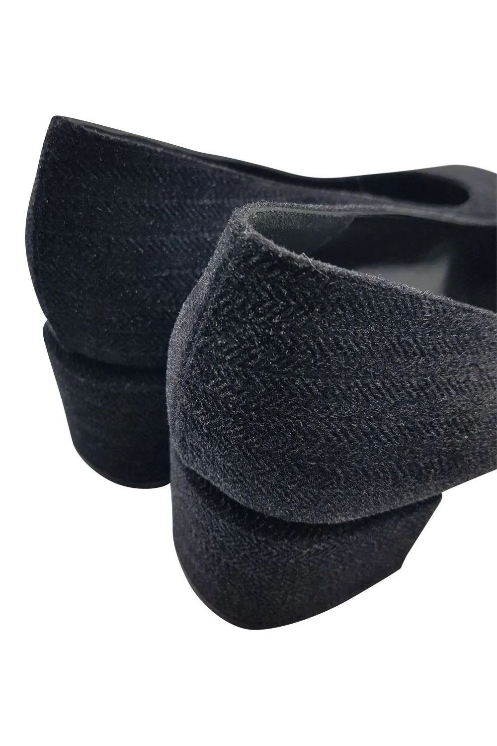 BRUNO MAGLI Lloyd Grey Herringbone Fabric Heels (EU 38.5 | UK 5.5 | US 7.5)