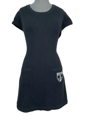 CHANEL 07A Cashmere Short Sleeve COCO Sweater Dress Size M