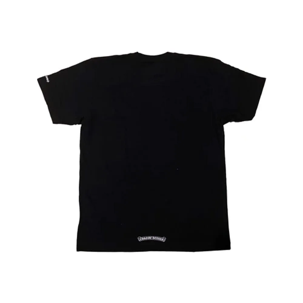 CHROME HEART NECK LOGO FUCK YOU SLEEVE T-SHIRT BLACK