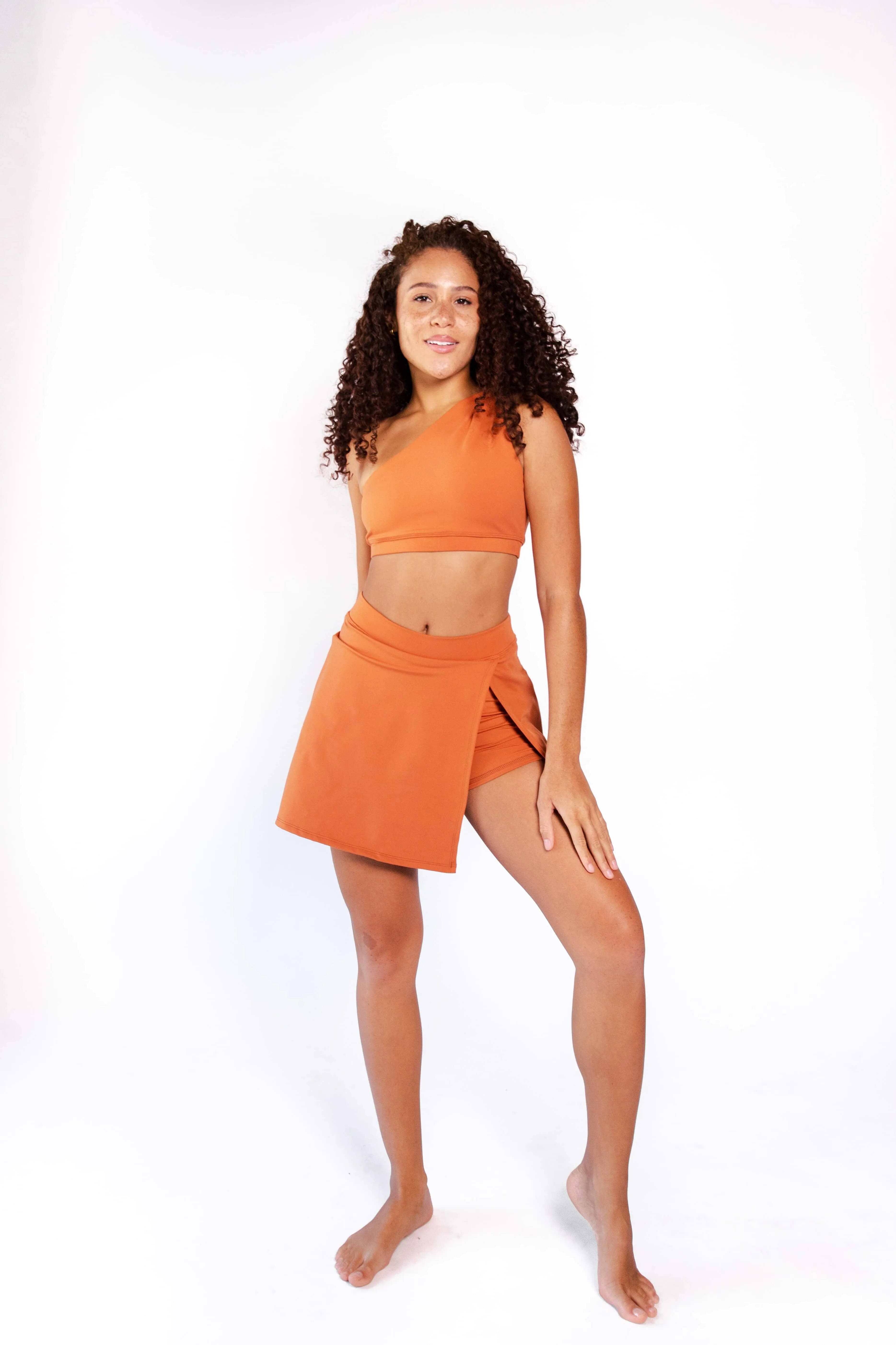 Court Skort in Burnt Orange