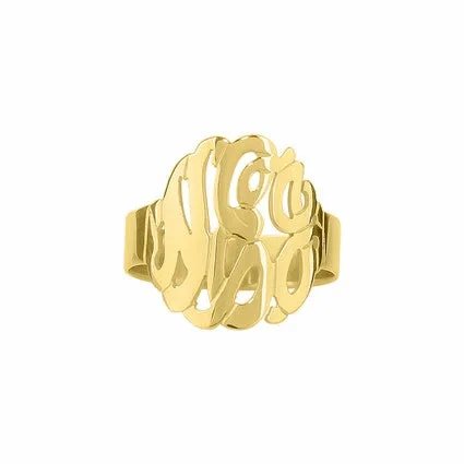 Cutout Monogram Ring