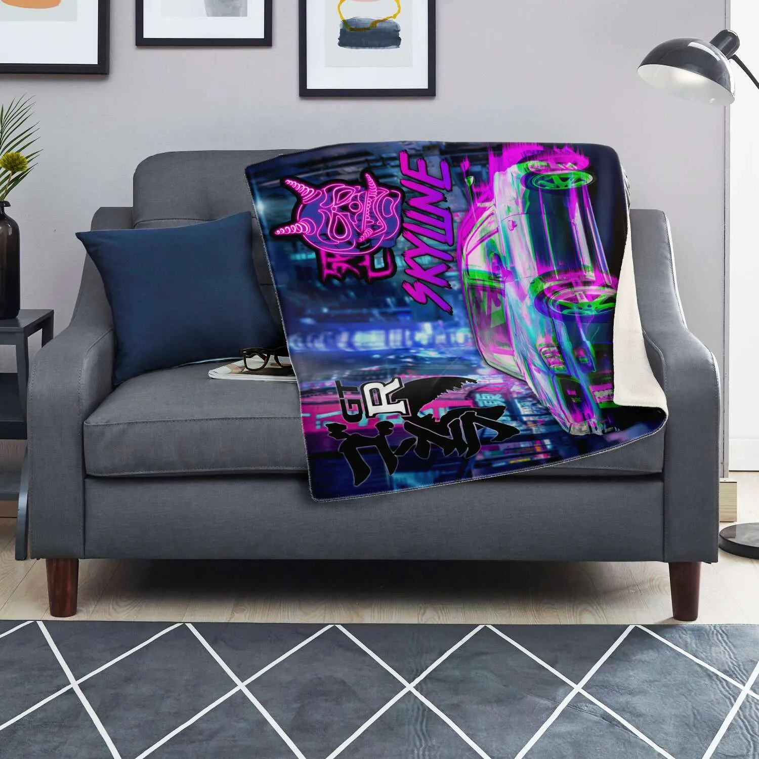 Cyber Skyline Premium Blanket