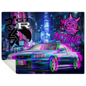 Cyber Skyline Premium Blanket