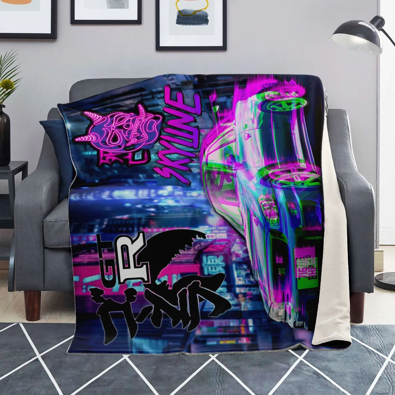 Cyber Skyline Premium Blanket