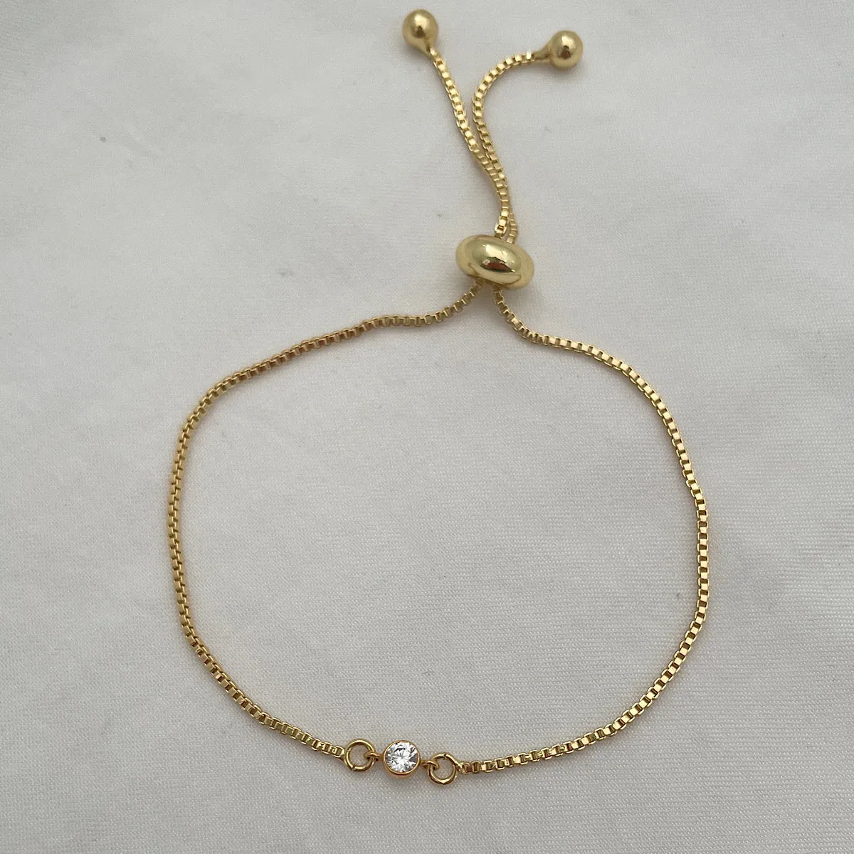 Dainty Diamond Slider Bracelet