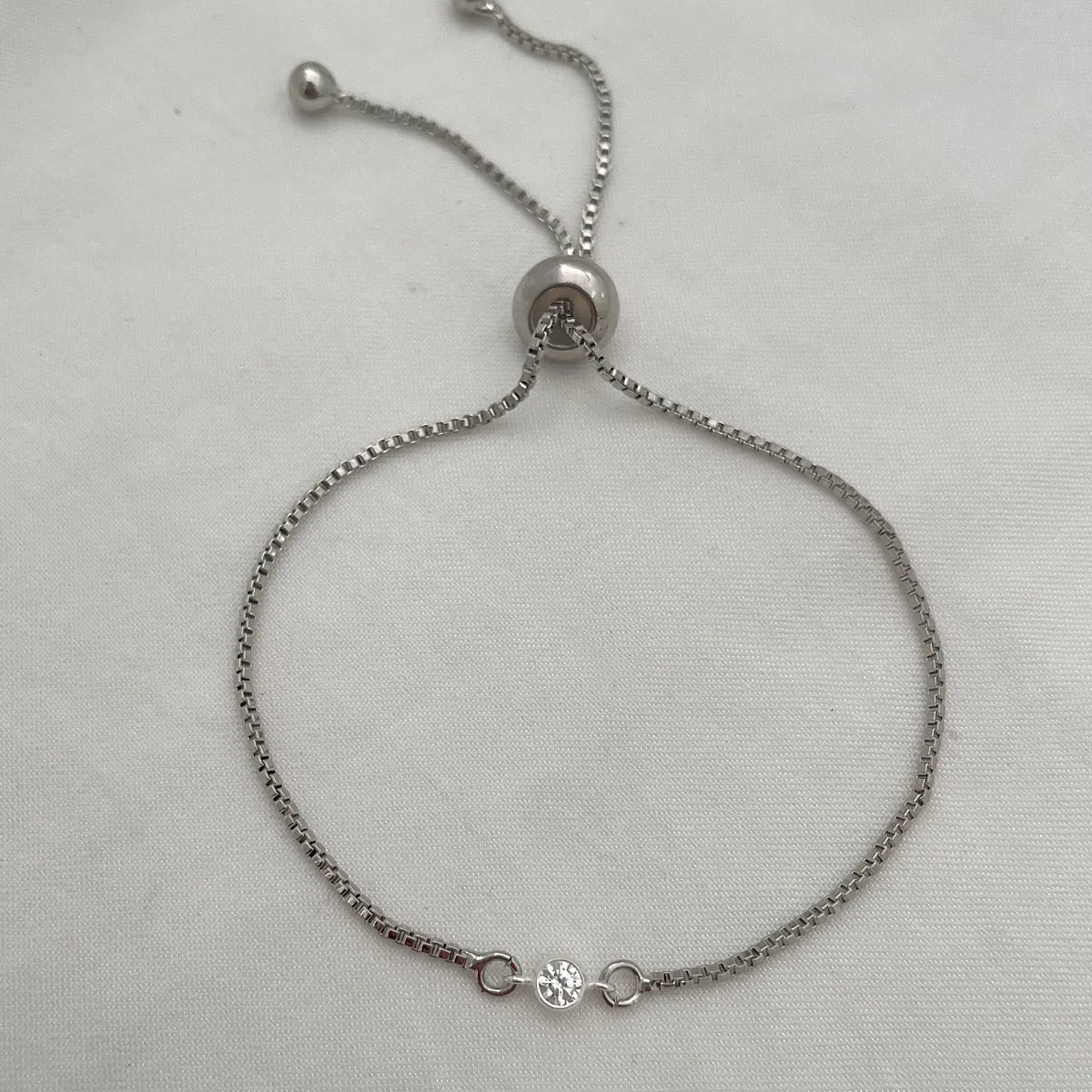 Dainty Diamond Slider Bracelet