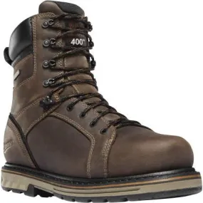 Danner Men's Steel Yard 8" Steel Toe Insulated WP Work Boot Brown 12535