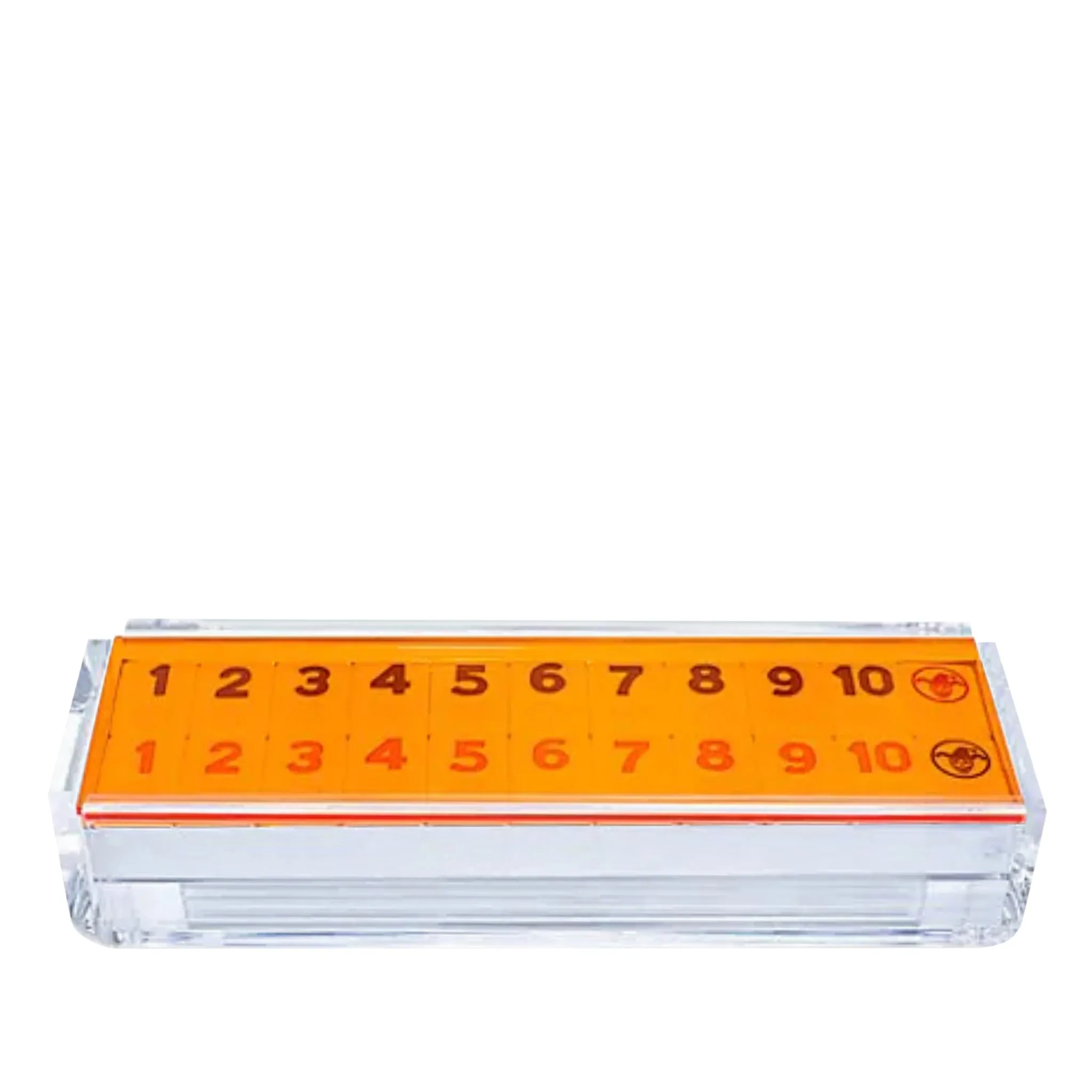 Deluxe Acrylic Rummikub Game - Neon Orange