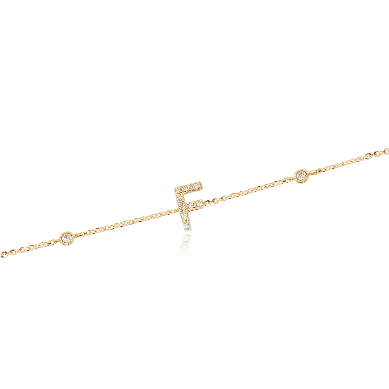 Diamond Initial Bracelet