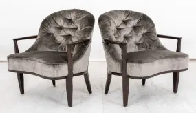 Edward Wormley for Dunbar "Janus" Armchairs, Pair