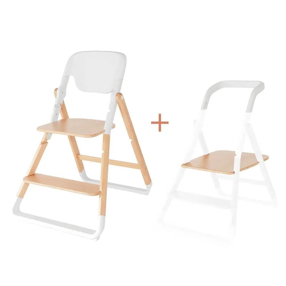 Ergobaby Evolve Highchair with Kitchen Helper Set - Natural Wood