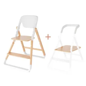 Ergobaby Evolve Highchair with Kitchen Helper Set - Natural Wood