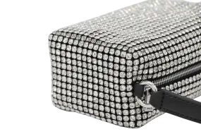 Fabucci Diamante Box Bag with Leather Strap