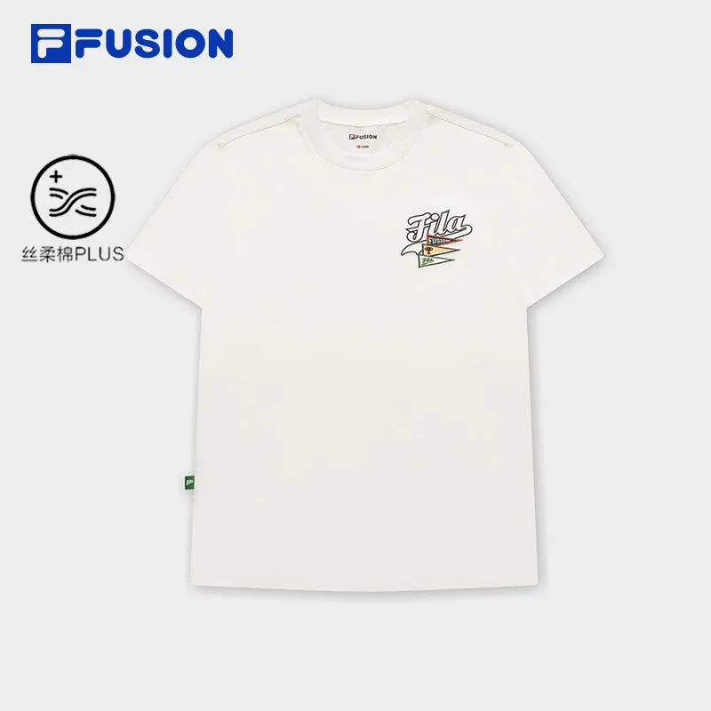 FILA FUSION INLINE CULTURE 1 Men Short Sleeve T-shirt (White / Black)