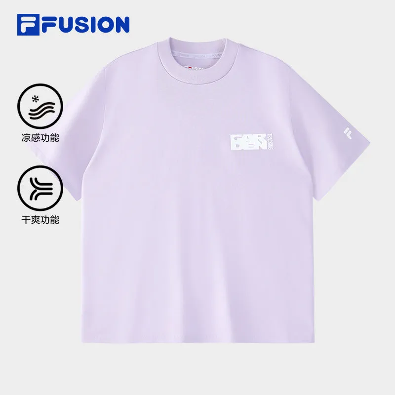 FILA FUSION INLINE URBAN TECH Women Short Sleeve T-shirt (White / Violet)