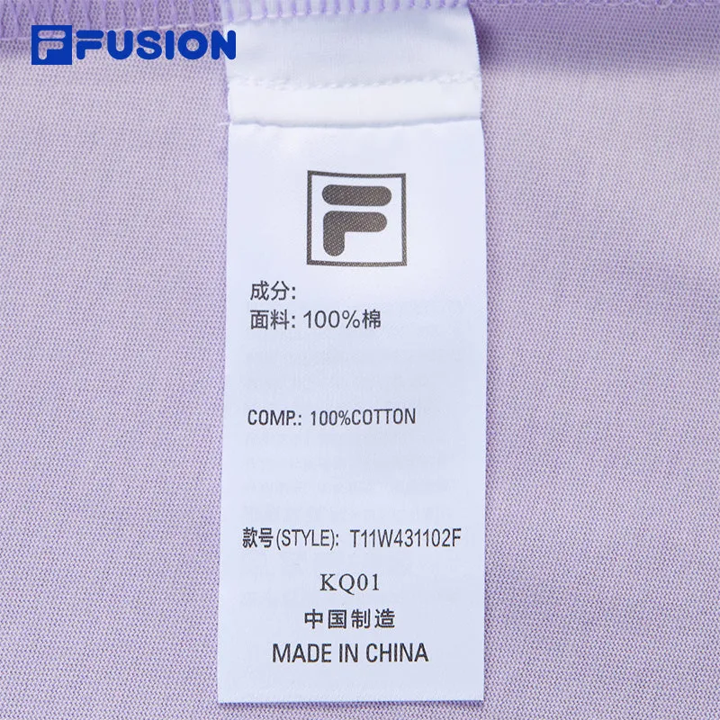 FILA FUSION INLINE URBAN TECH Women Short Sleeve T-shirt (White / Violet)