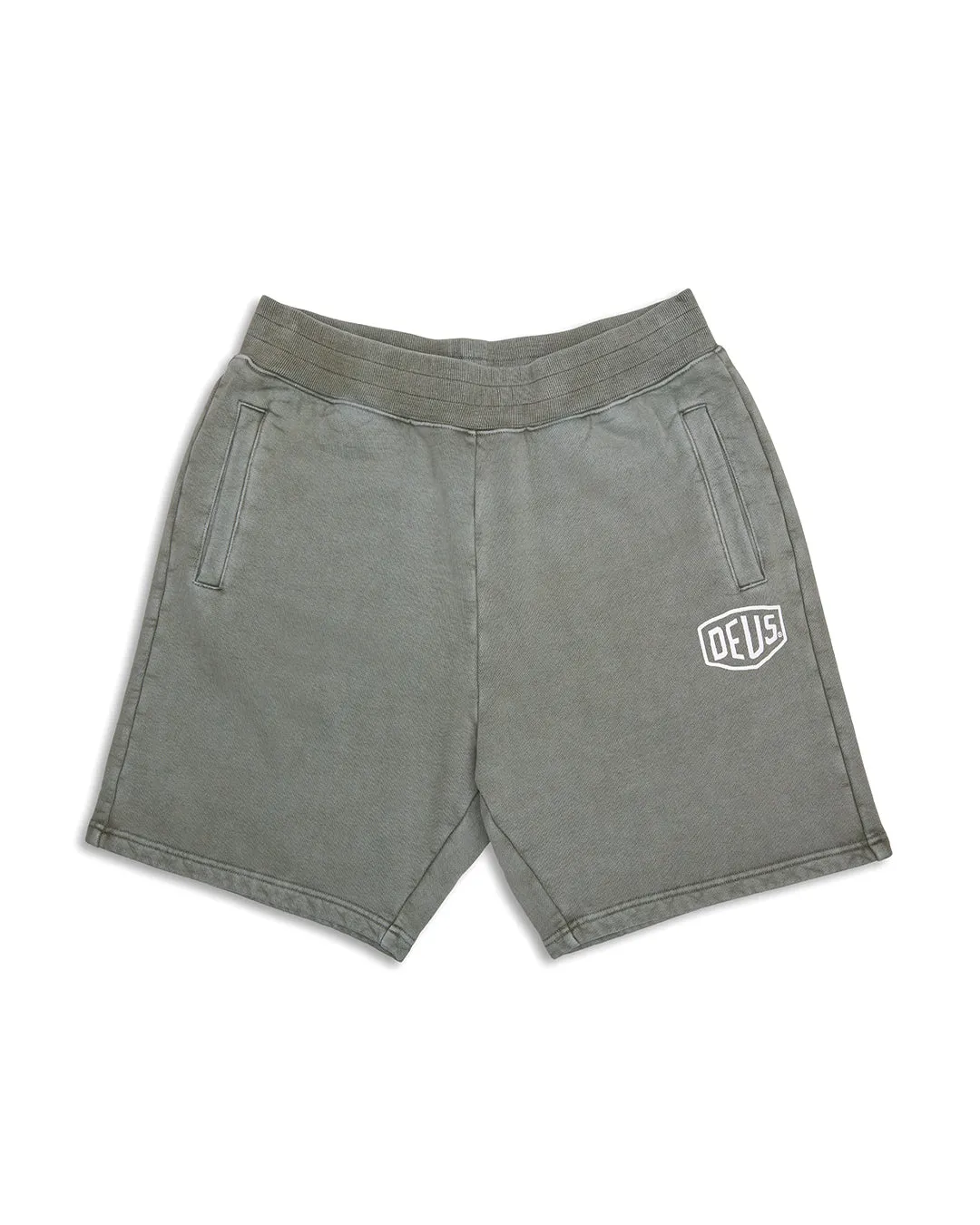 Garment Dyed Track Short - Lichen Green