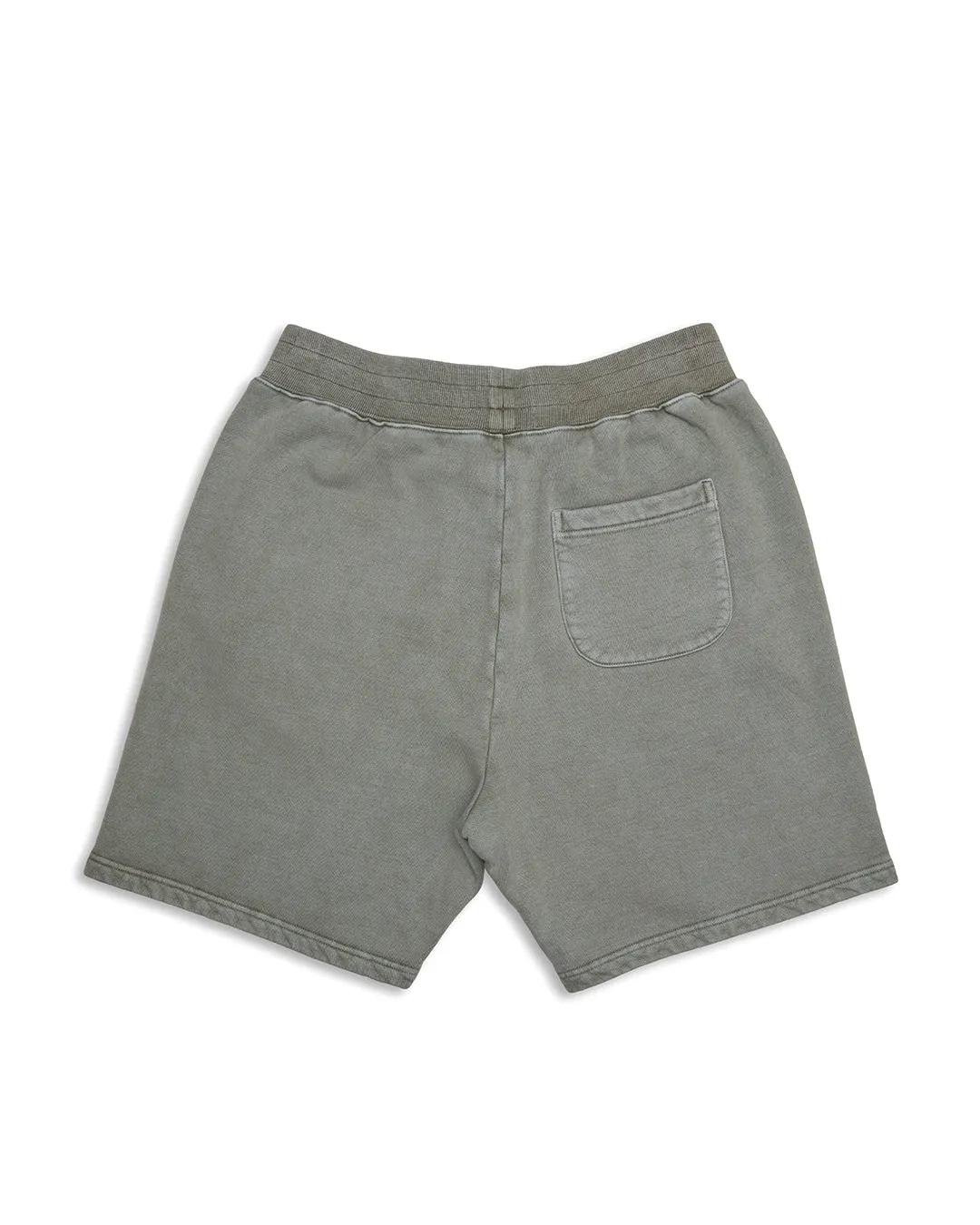 Garment Dyed Track Short - Lichen Green