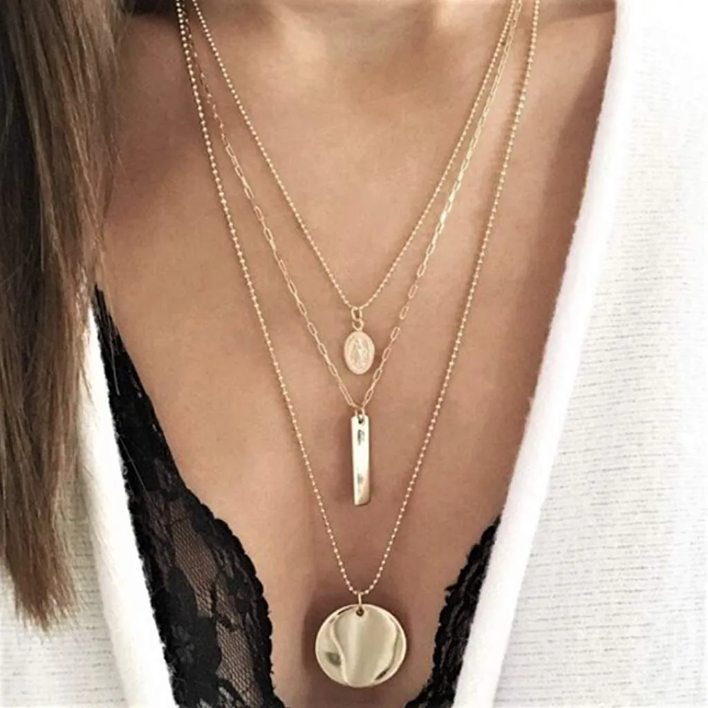 Gold Layered Virgin Mary Chain Necklace