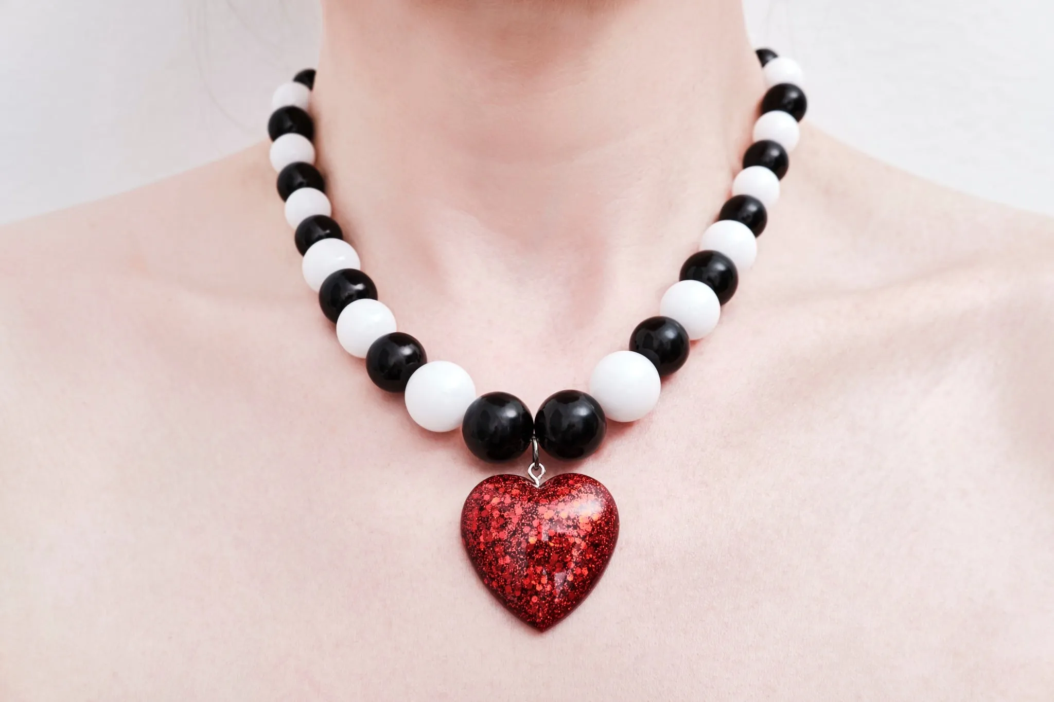 Heart Necklace - Red