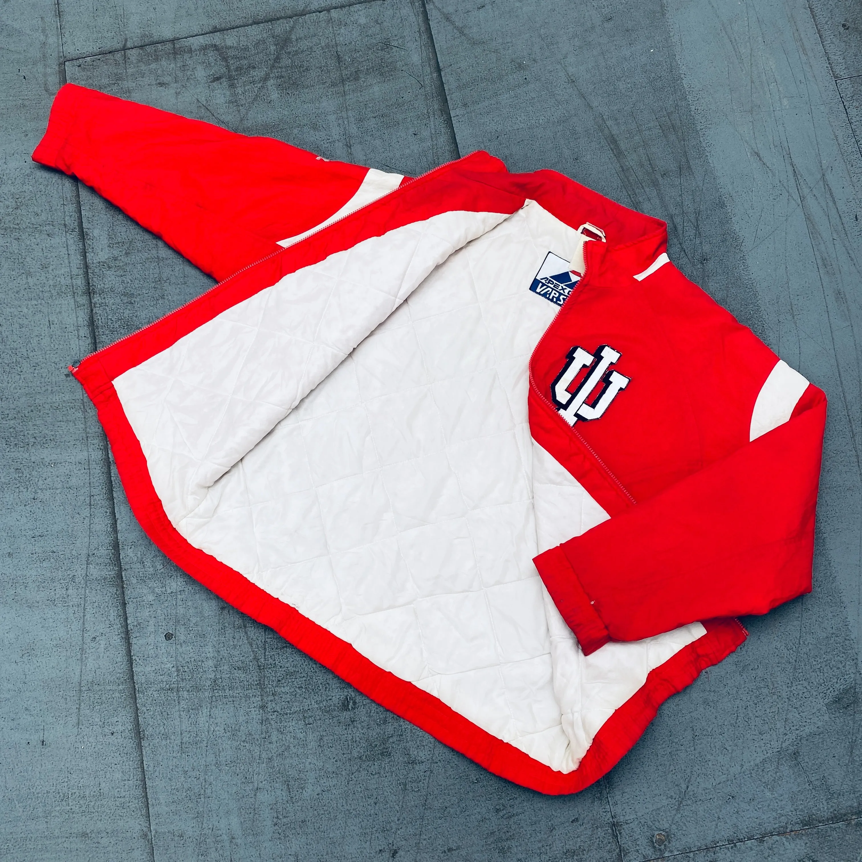 Indiana Hoosiers: 1990's Apex One Reverse Spellout Fullzip Coach Jacket