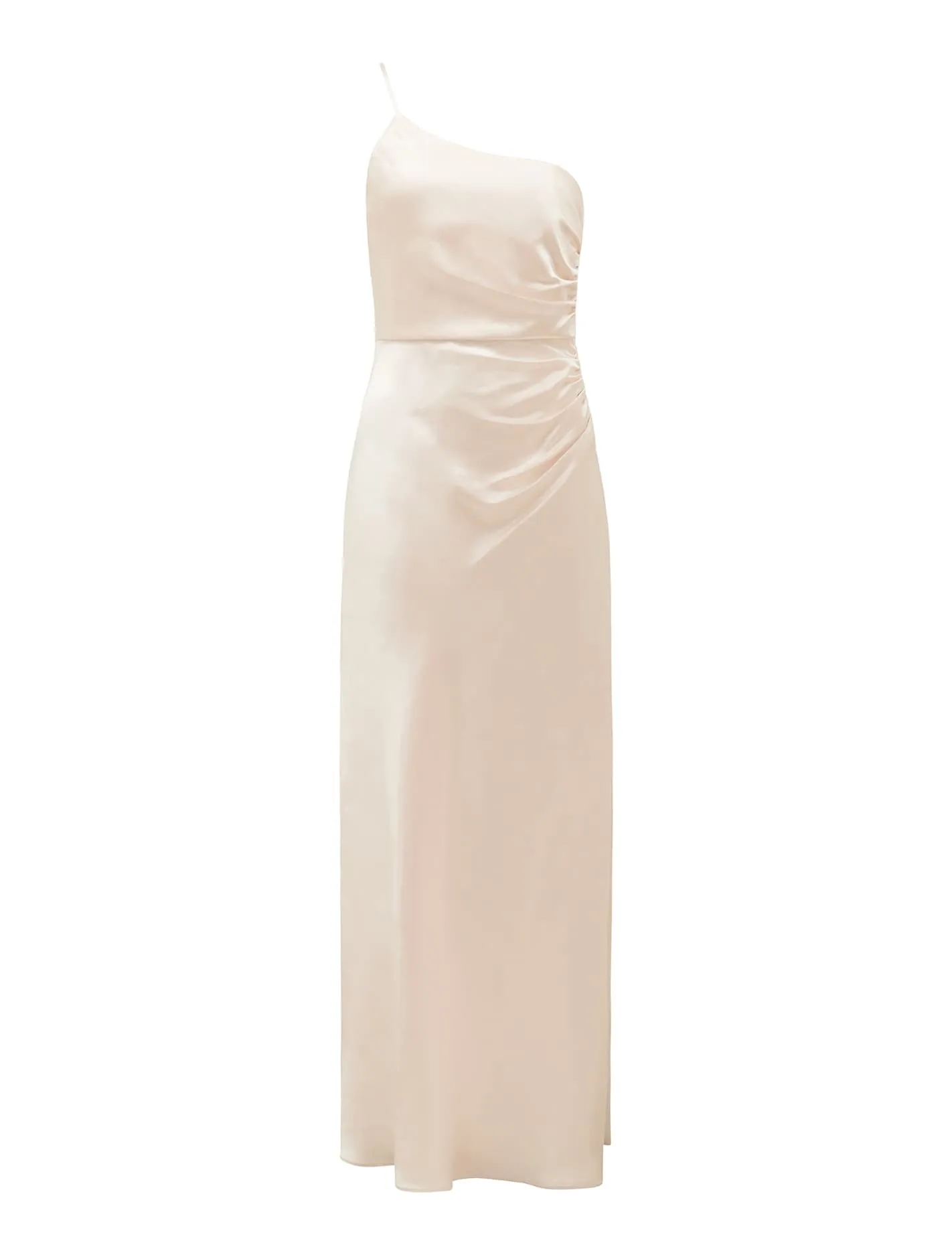 Kelly One Shoulder Satin Maxi Dress