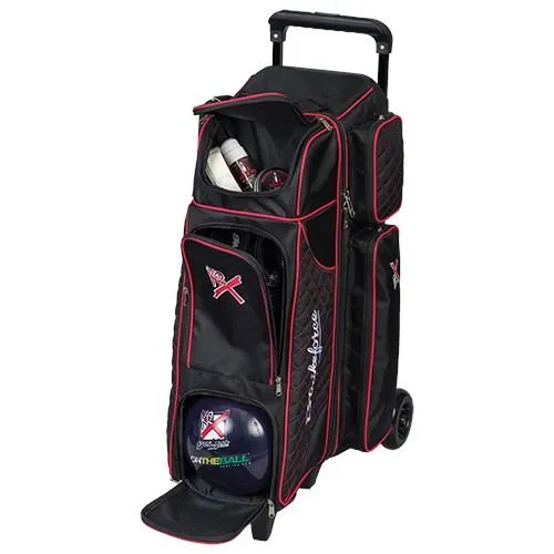 KR Royal Flush 4x4 Ball Roller Bowling Bag Black/Red