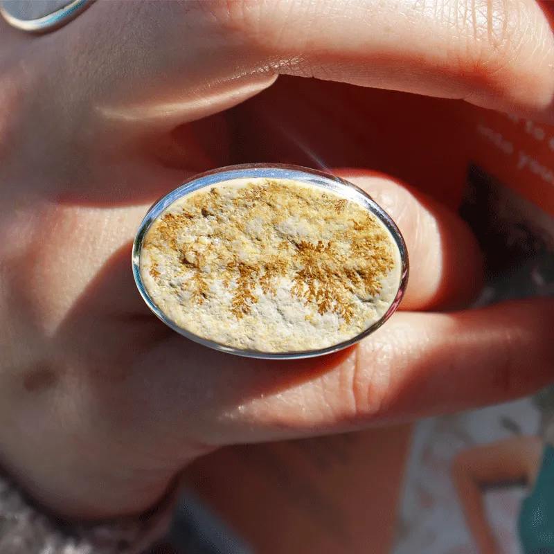 Leaf Jasper Oval Ring E