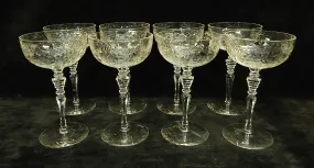 Libbey Rock Sharpe Shasta Cocktail/Champagne Coupes Goblets - Set of 8