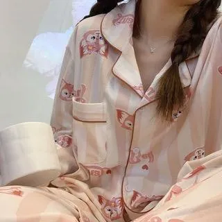 Linabell Fox Cute Pajamas Long Sleeve Leisure Sleepwear Suit X4638269