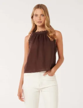 Linley Linen Trim Tank Top