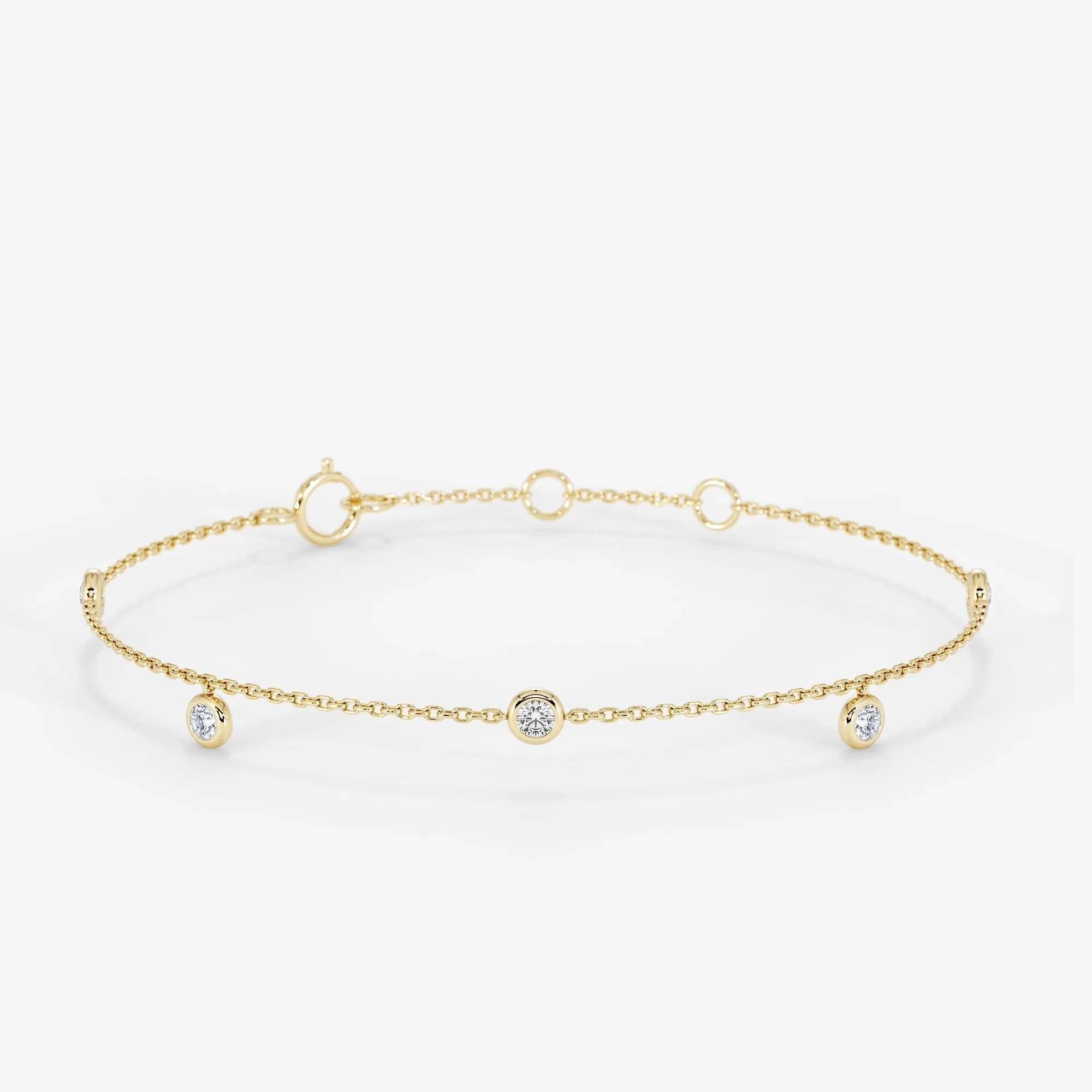 Luna Dangling Bracelet 18K Yellow Gold