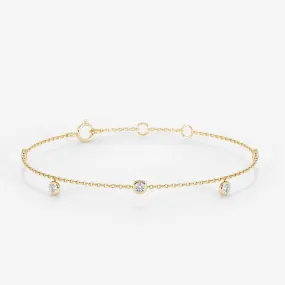 Luna Dangling Bracelet 18K Yellow Gold