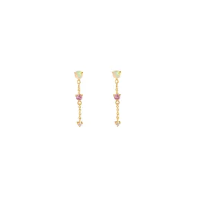 Melody Studs | Opal, Pink Sapphire, CZ