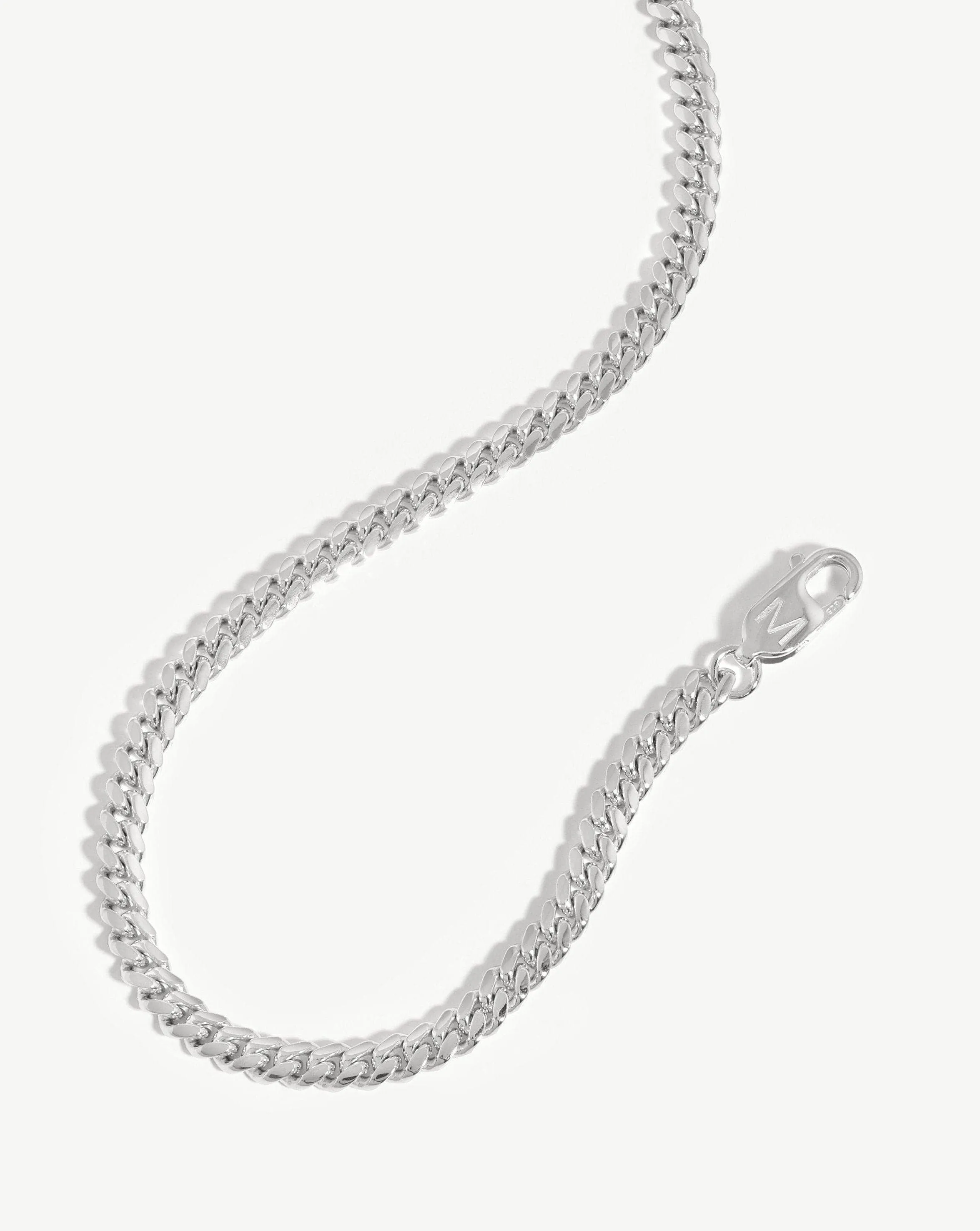 Mens Round Curb Chain Necklace