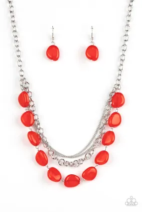 Paparazzi Pumped Up Posh - Red Necklace