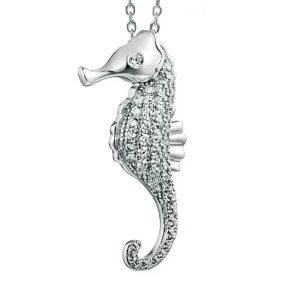 Pavé Seahorse Pendant