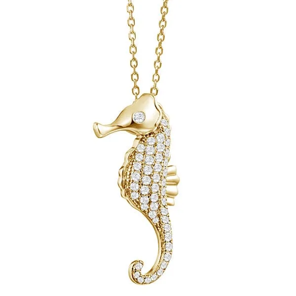 Pavé Seahorse Pendant