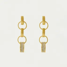 Petit Pavé Statement Chain Earrings